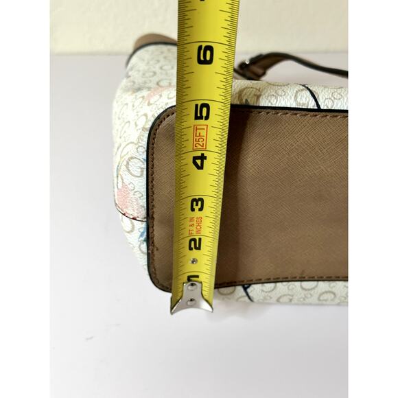 GUESS White & Pink Floral G-Logo Shoulder Purse - Picture 10 of 12